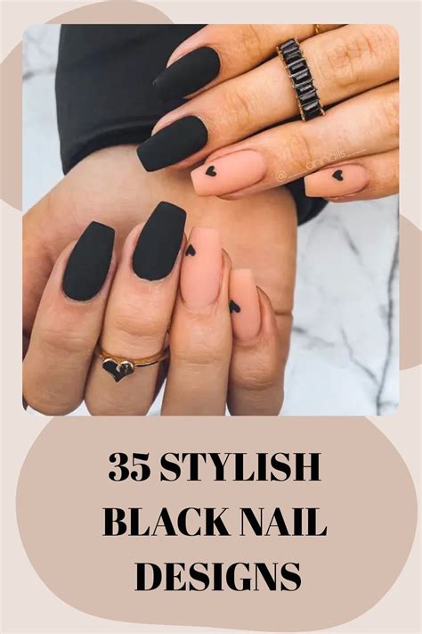 35 Stylish Black Nail Designs – arzya