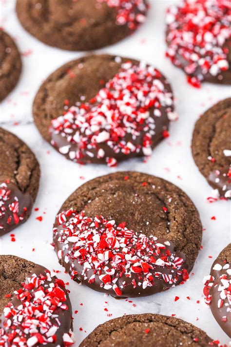 Chocolate Dipped Peppermint Sugar Cookies | Life Love & Sugar