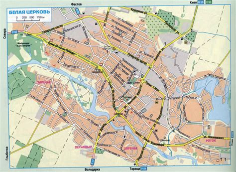 Подробная карта Белой Церкви. Подробная карта автодорог г. Белая ...
