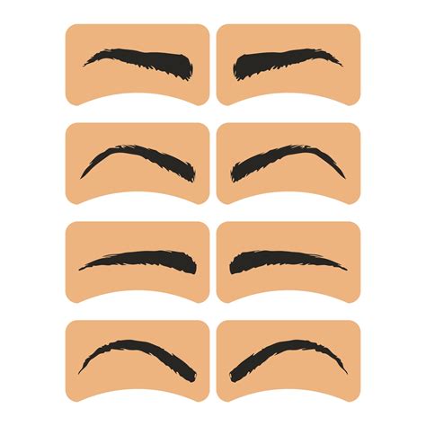 Eyebrow Stencils Kit - 16 Free PDF Printables | Printablee