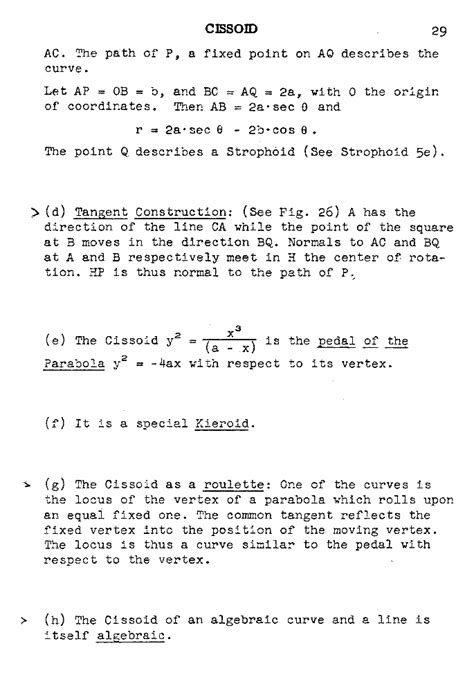curves   properties cissoid p