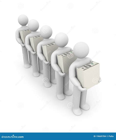 People with dollars stock illustration. Illustration of businessman