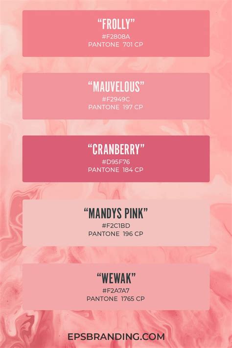 beautiful pink color palettes eps branding color palette pink