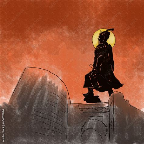 Chhatrapati Sambhaji Maharaj illustration Stock Illustration | Adobe Stock