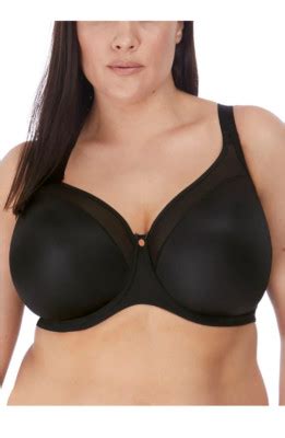 elomi el smoothing seamless underwire bra black size   uk