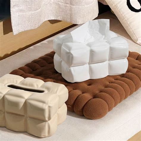 modern geometric art ceramic tissue box feelgift