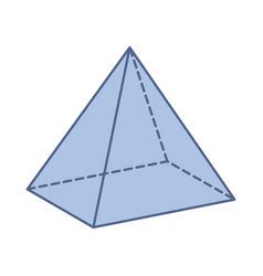 isolated triangular pyramid royalty  vector image