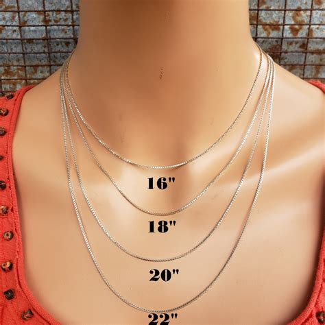 Sterling Silver Box Chain 1mm Box Chain Necklace Flexible - Etsy