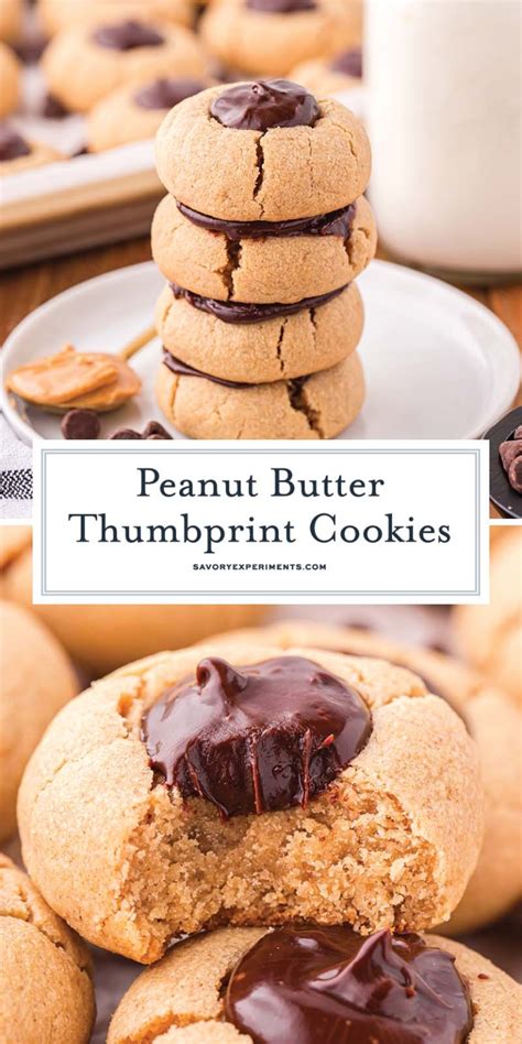 Peanut Butter Thumbprint Cookies - Savory Experiments