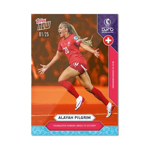Alayah Pilgrim - UEFA Women’s EURO 2025™ Topps NOW® - Card 8 - PR: 204