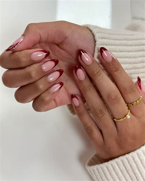 Stacey Machin Nail Artist 🐚 on Instagram: "Cherry red French nails🍒