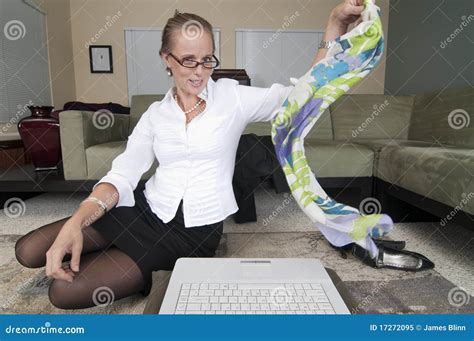 Webcam Striptease Series stock image. Image of hair, horizontal - 17272095