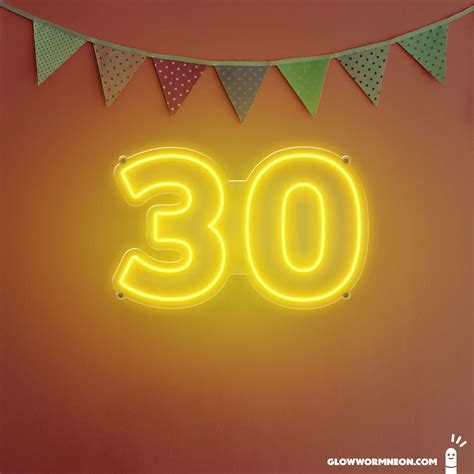 30th Birthday Neon Sign | Glowworm Neon