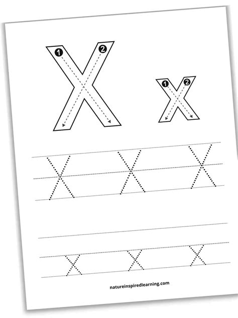 Letter X Tracing Worksheets