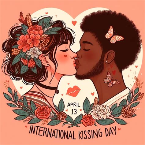 Premium Photo | International kissing day