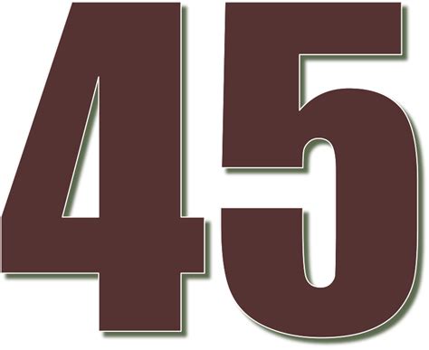 Printable Number 45