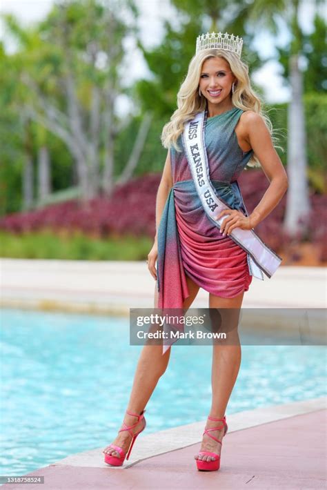 Miss Kansas USA 2021 Gracie Hunt poses prior to the 69th Miss... News ...