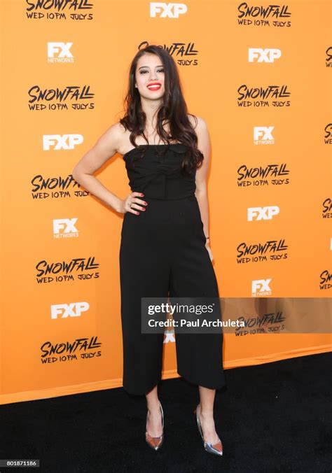 Actress Amber Midthunder attends the premiere of FX's "Snowfall" at ...