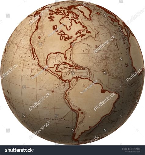 World Map Continents Countries Travel Stock Illustration 2216965883