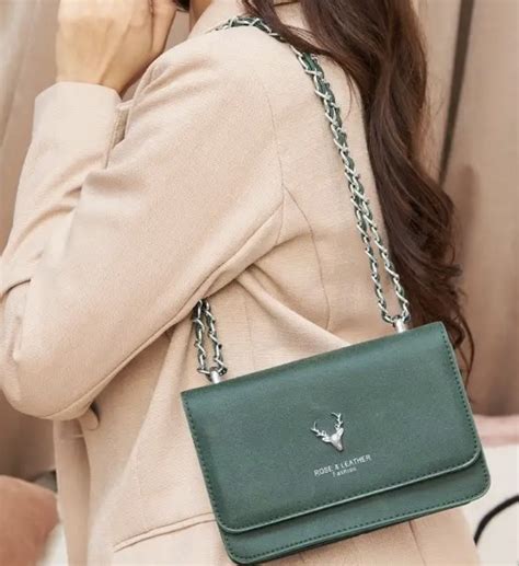 Сумка Женская Rose & Leather fashion Кросс-боди, зеленая, art 110824110 ...