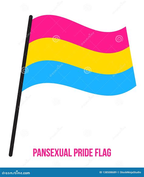 Pride Flag Pansexual Na Ilustração Do Vetor Símbolo Para Que a