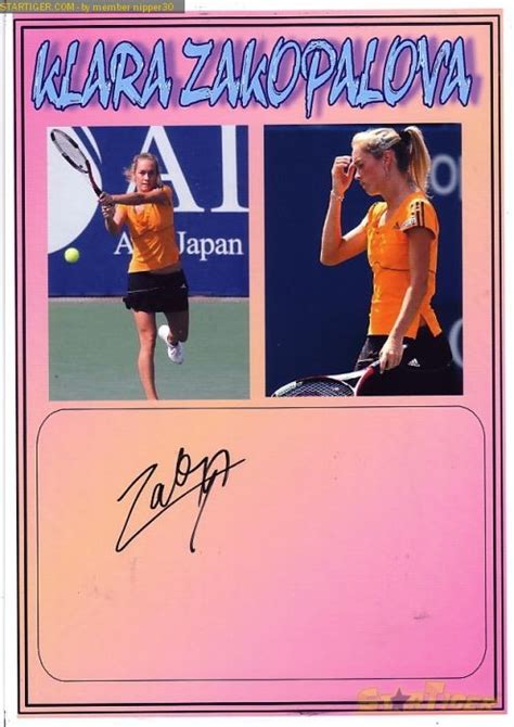Klara Zakopalova autograph collection entry at StarTiger