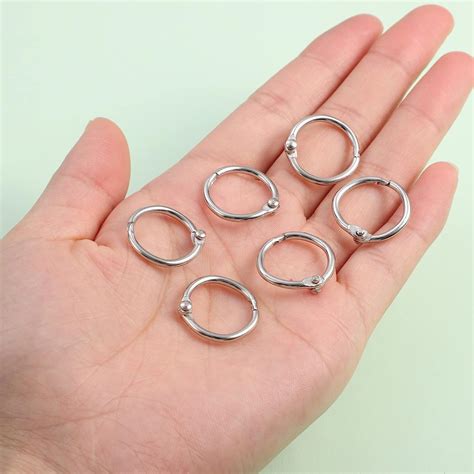 120 pcs Loose Leaf Binder Rings, 20mm/0.78 Inch Small Book Binder Rings