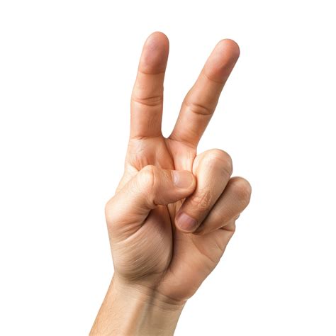 Hand Showing the Peace Sign 50091381 PNG