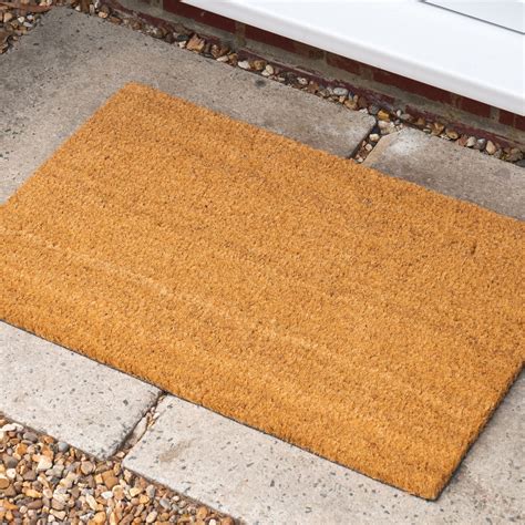 Door Mat Doormats Non Slip Natural Coir Welcome Indoor Outdoor Home ...