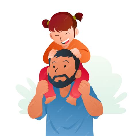 Pai e sua filha | Vetor Premium
