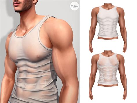 Second Life Marketplace - Mossu - Walter Tank Top - White