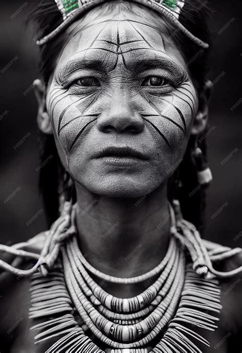 Premium Photo | Amazon tribe women with traditional dress and jewellery