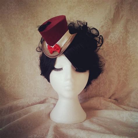 fez hat fez mini top hat miniature fez fez fascinator etsy