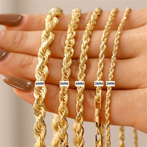 solid gold rope rope necklace rope chain  gold twist etsy