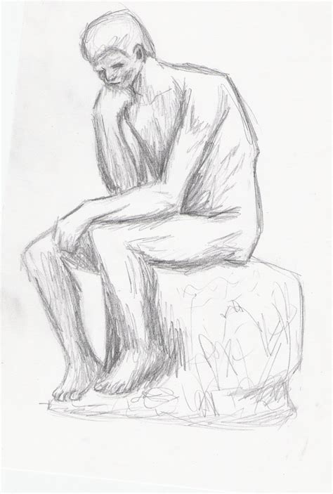 The Thinker Drawing at GetDrawings | Free download