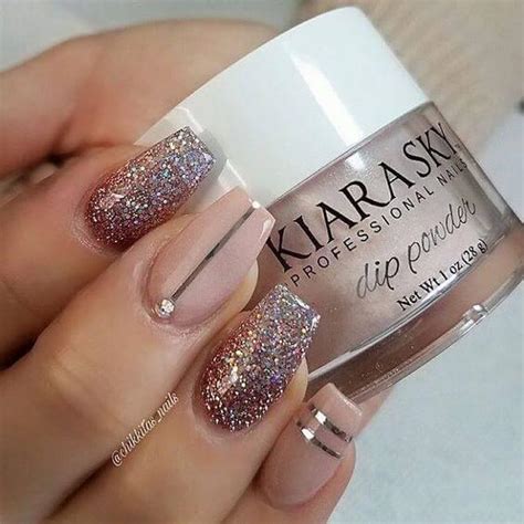 Glitter Powder Nail Designs