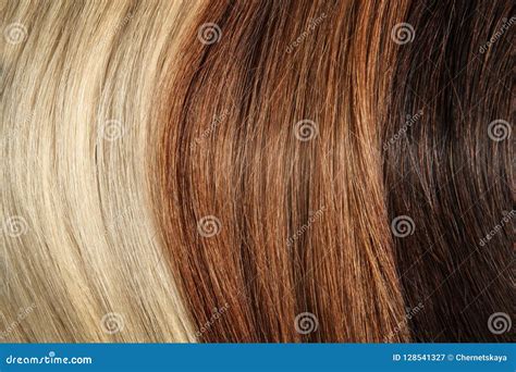 Costas Do Cabelo Diferente Da Cor Como O Fundo Imagem de Stock - Imagem ...