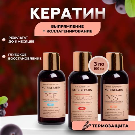 Кератин для волос профессиональный набор для кератинового выпрямления ...