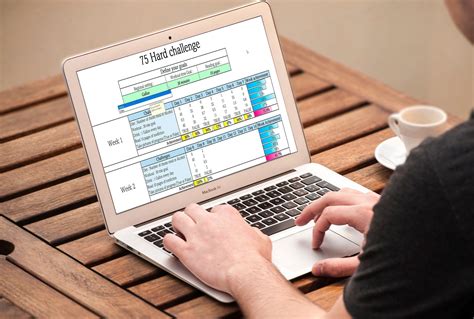 75 Hard Challenge Excel Spreadsheet full Version Lifestyle Workout ...