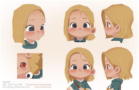 ArtStation - Low Poly Character Bust, Carlos Chan | Character design ...