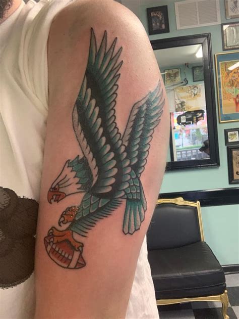 Traditional Philadelphia Eagle tattoo by Zach @ Atlantic Tattoo in ...
