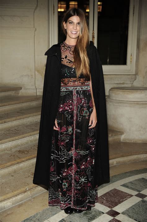 Bianca Brandolini D’Adda wore a dress from the Spring/Summer 2015