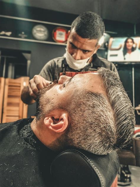 man   haircut  stock photo