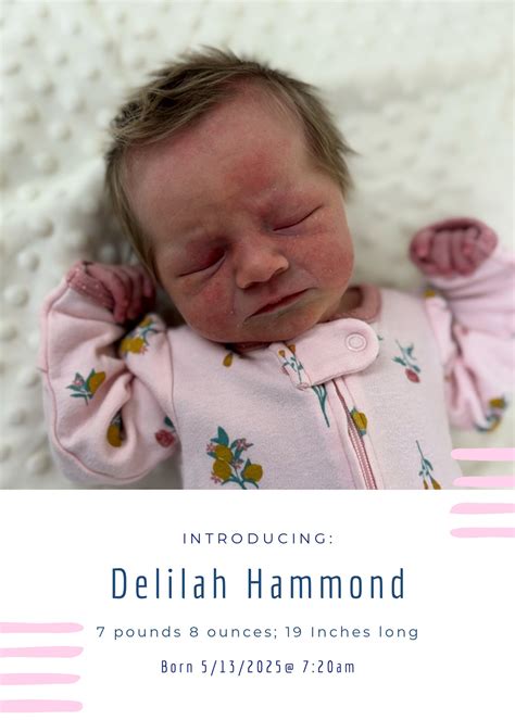 Palo - Please join Austin and Olivia Hammond in welcoming Delilah