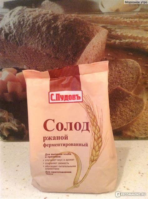 Солод ржаной ферментированный применение: Применение сухого ...