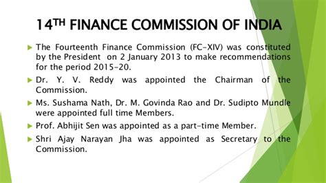 cracking groups  finance commission recomendations