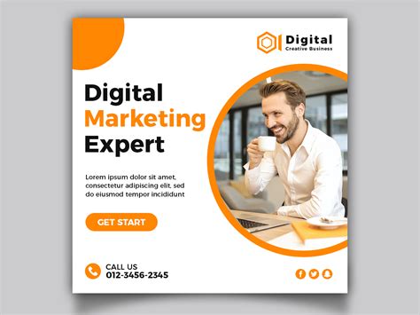 digital marketing social media post template  md abdus sattar  dribbble