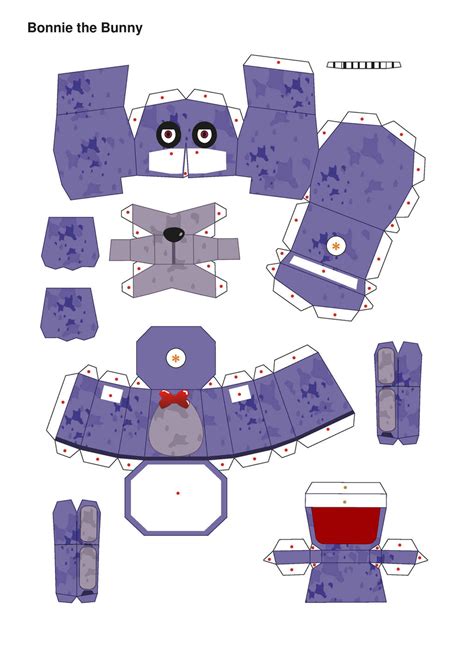 Papercraft Five Nights At Freddy's - five nights at freddy's PurpleBonnie Papercraft p1 by Adogopaper on ...