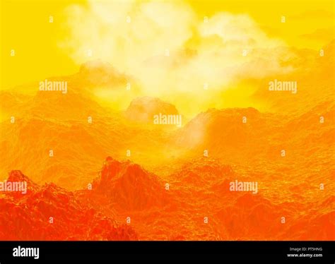 Rocky planet surface, illustration Stock Photo - Alamy