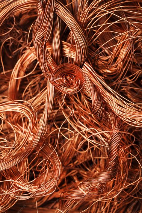 Premium Photo | Scrap copper wire fibers as a background.